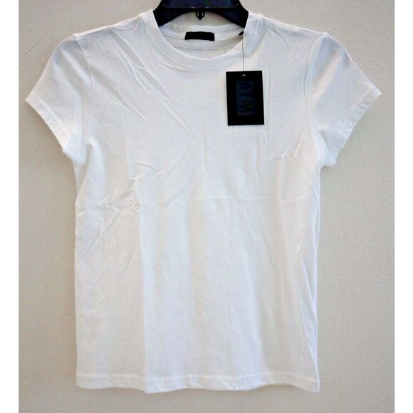 ATM Anthony Thomas Melillo Women's Sz M White Relaxed S/S Baby Tee T-Shirt - Picture 1 of 8